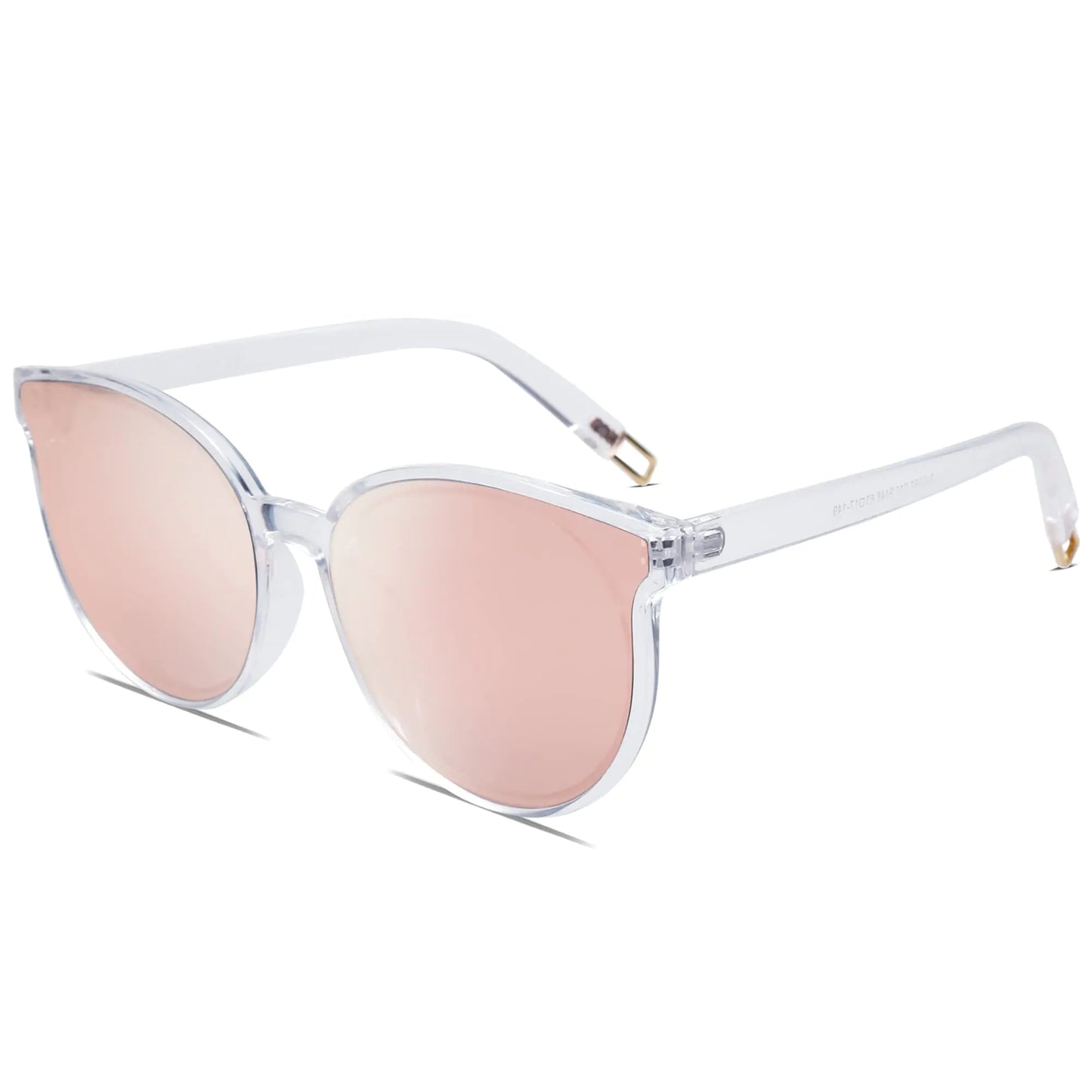 round sunglasses, clear Pink