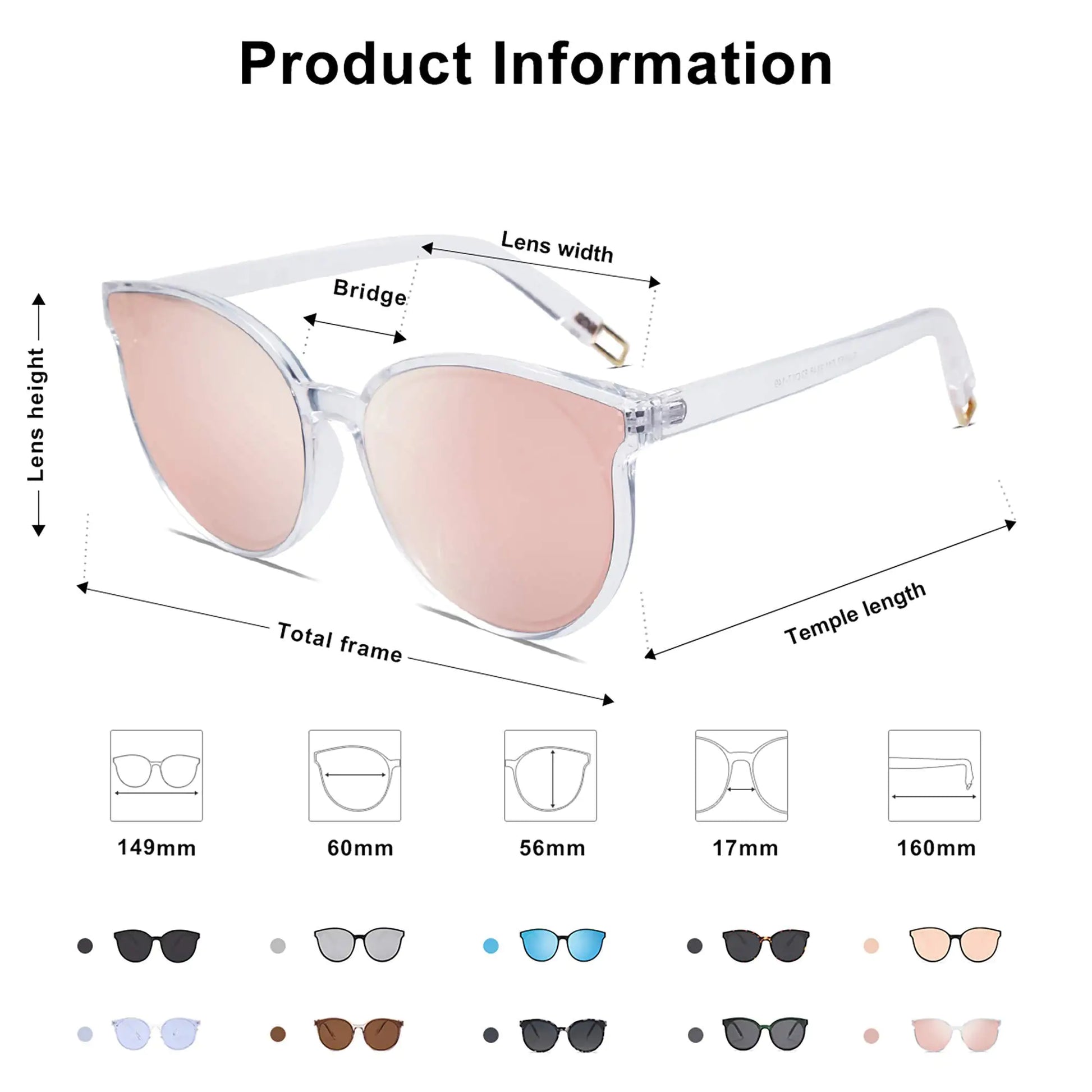 round sunglasses, Product Information